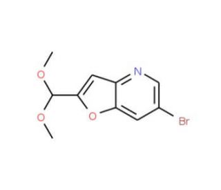 6-Bromo-2-(dimethoxymethyl)furo[3,2-b]pyridine (CAS 1186311-21-6) - chemical structure image