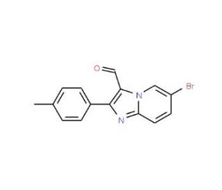6-Bromo-2-p-tolyl-imidazo[1,2-a]pyridine-3-carboxaldehyde (CAS 725253-27-0) - chemical structure image