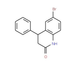 6-Bromo-3,4-dihydro-4-phenyl-carbostyril (CAS 94025-76-0) - chemical structure image