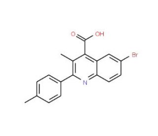 6-Bromo-3-methyl-2-p-tolyl-quinoline-4-carboxylic acid (CAS 351000-02-7) - chemical structure image