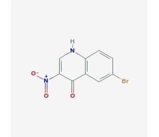 6-Bromo-3-nitro-4-quinolinol (CAS 853908-50-6) - chemical structure image