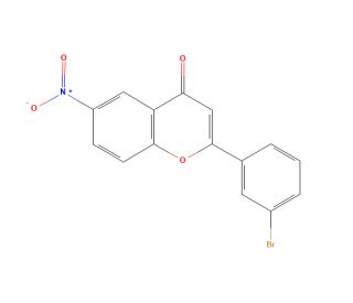 6-Bromo-3&prime;-nitroflavone (CAS 187932-50-9) - chemical structure image