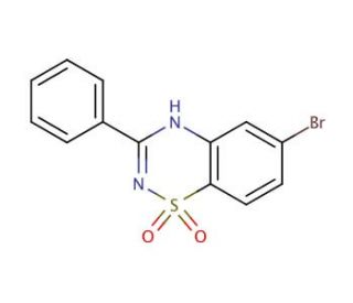 6-bromo-3-phenyl-4H-1&lambda;{6},2,4-benzothiadiazine-1,1-dione - chemical structure image