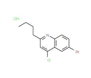 6-Bromo-4-chloro-2-butylquinoline hydrochloride (CAS 1171071-46-7) - chemical structure image
