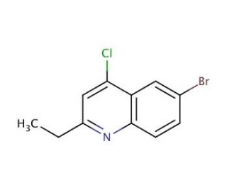 6-Bromo-4-chloro-2-ethylquinoline (CAS 930570-40-4) - chemical structure image