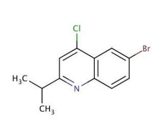 6-Bromo-4-chloro-2-isopropylquinoline (CAS 930570-43-7) - chemical structure image