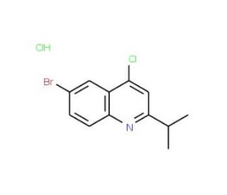 6-Bromo-4-chloro-2-isopropylquinoline hydrochloride (CAS 1170370-51-0) - chemical structure image