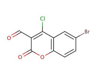 6-Bromo-4-chloro-3-formylcoumarin (CAS 51069-90-0) - chemical structure image