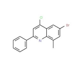 6-Bromo-4-chloro-8-methyl-2-phenylquinoline (CAS 1155601-60-7) - chemical structure image