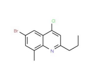 6-Bromo-4-chloro-8-methyl-2-propylquinoline (CAS 1153003-00-9) - chemical structure image