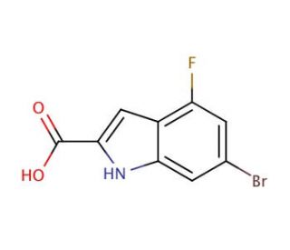 6-bromo-4-fluoro-1H-indole-2-carboxylic acid - chemical structure image