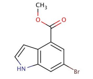 6-Bromo-4-indolecarboxylic acid methyl ester (CAS 107650-22-6) - chemical structure image