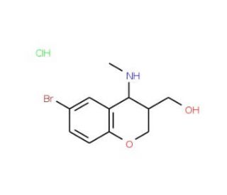 [6-Bromo-4-(methylamino)-3,4-dihydro-2H-chromen-3-yl]methanol hydrochloride (CAS 321391-98-4) - chemical structure image