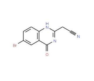 (6-bromo-4-oxo-3,4-dihydroquinazolin-2-yl)acetonitrile - chemical structure image