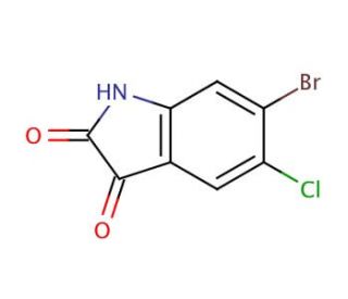 6-Bromo-5-chloro-1H-indole-2,3-dione (CAS 192799-05-6) - chemical structure image