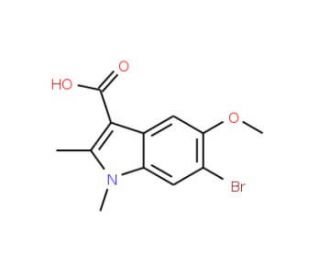 6-Bromo-5-methoxy-1,2-dimethyl-1H-indole-3-carboxylic acid - chemical structure image