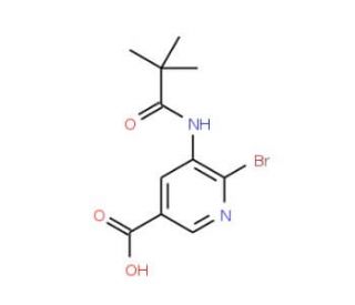 6-Bromo-5-pivalamidonicotinic acid - chemical structure image