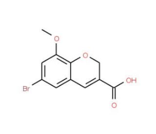 6-Bromo-8-methoxy-2H-chromene-3-carboxylic acid (CAS 885271-13-6) - chemical structure image