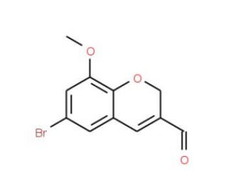 6-Bromo-8-methoxy-3-formyl-2H-chromene (CAS 885271-15-8) - chemical structure image