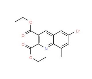 6-Bromo-8-methylquinoline-2,3-dicarboxylic acid diethyl ester (CAS 1189106-73-7) - chemical structure image