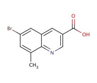6-Bromo-8-methylquinoline-3-carboxylic acid (CAS 1189107-62-7) - chemical structure image