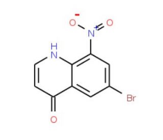 6-Bromo-8-nitro-4(1H)-quinolinone - chemical structure image