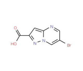 6-Bromo-pyrazolo[1,5-a]pyrimidine-2-carboxylic acid (CAS 300717-72-0) - chemical structure image