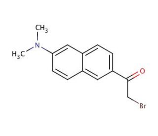 6-Bromoacetyl-2-dimethylaminonaphthalene (CAS 210832-86-3) - chemical structure image