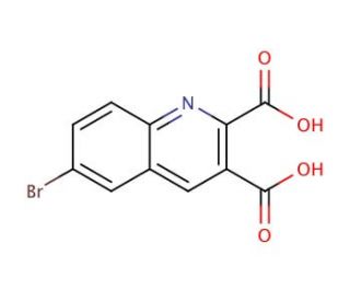 6-Bromoquinoline-2,3-dicarboxylic acid (CAS 92513-49-0) - chemical structure image