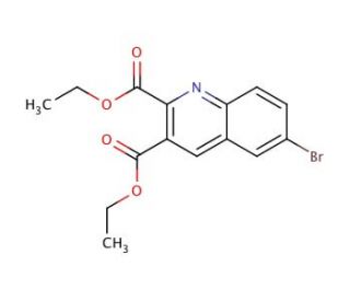 6-Bromoquinoline-2,3-dicarboxylic acid diethyl ester (CAS 892874-36-1) - chemical structure image