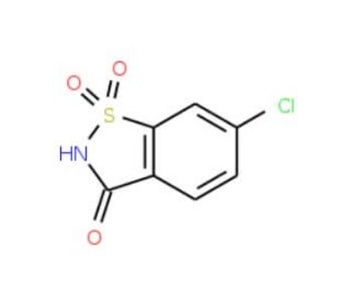 6-Chloro-1,1-dioxo-1,2-dihydro-1-benzo[d]isothiazol-3-one (CAS 46149-10-4) - chemical structure image