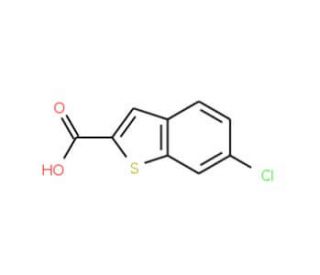 6-Chloro-1-benzothiophene-2-carboxylic acid (CAS 26018-73-5) - chemical structure image