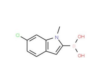 6-Chloro-1-methylindole-2-boronic acid (CAS 957066-11-4) - chemical structure image