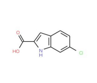 6-chloro-1H-indole-2-carboxylic acid (CAS 16732-75-5) - chemical structure image