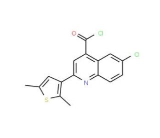 6-chloro-2-(2,5-dimethyl-3-thienyl)quinoline-4-carbonyl chloride - chemical structure image