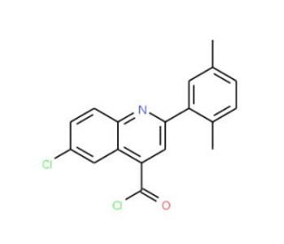 6-chloro-2-(2,5-dimethylphenyl)quinoline-4-carbonyl chloride - chemical structure image