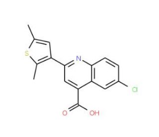 6-Chloro-2-(2,5-dimethylthien-3-yl)quinoline-4-carboxylic acid - chemical structure image