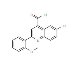 6-chloro-2-(2-methoxyphenyl)quinoline-4-carbonyl chloride - chemical structure image