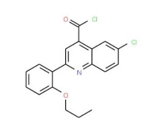 6-chloro-2-(2-propoxyphenyl)quinoline-4-carbonyl chloride - chemical structure image