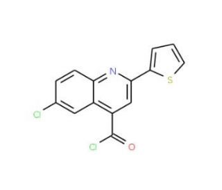6-chloro-2-(2-thienyl)quinoline-4-carbonyl chloride - chemical structure image