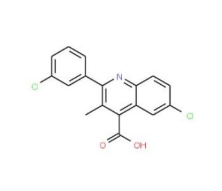 6-Chloro-2-(3-chlorophenyl)-3-methyl-4-quinolinecarboxylic acid - chemical structure image