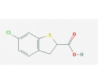 6-chloro-2,3-dihydro-1-benzothiophene-2-carboxylic acid - chemical structure image