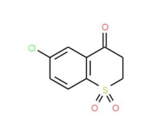 6-chloro-2,3-dihydro-4H-thiochromen-4-one 1,1-dioxide (CAS 90396-06-8) - chemical structure image