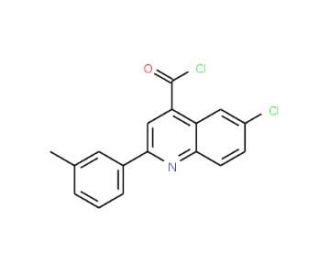 6-chloro-2-(3-methylphenyl)quinoline-4-carbonyl chloride - chemical structure image