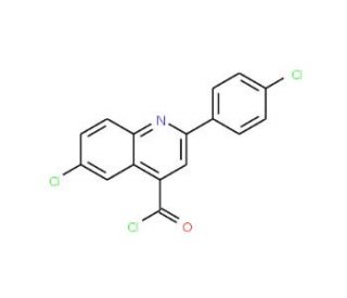6-chloro-2-(4-chlorophenyl)quinoline-4-carbonyl chloride - chemical structure image