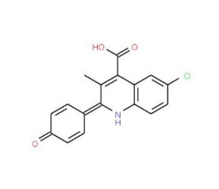 6-Chloro-2-(4-hydroxyphenyl)-3-methyl-4-quinolinecarboxylic acid - chemical structure image