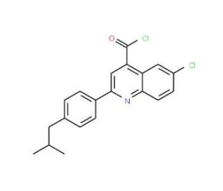 6-chloro-2-(4-isobutylphenyl)quinoline-4-carbonyl chloride - chemical structure image