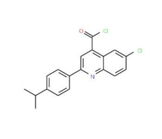 6-chloro-2-(4-isopropylphenyl)quinoline-4-carbonyl chloride - chemical structure image