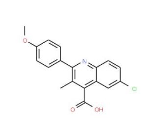 6-Chloro-2-(4-methoxyphenyl)-3-methylquinoline-4-carboxylic acid - chemical structure image