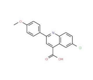 6-Chloro-2-(4-methoxyphenyl)quinoline-4-carboxylic acid (CAS 116734-25-9) - chemical structure image